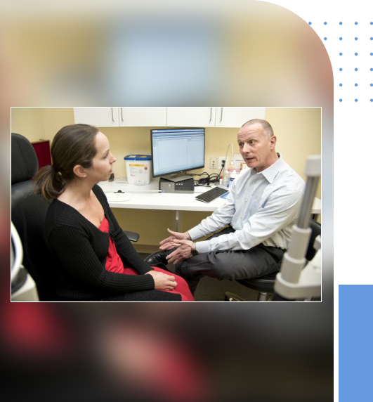 Professional doctor with female patient having consultation meeting at hospital explaining medical concept